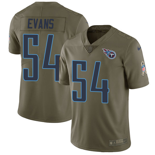 Nike Titans #54 Rashaan Evans Olive Men's Stitched NFL Limited Salute To Service Jersey